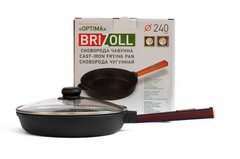 Сковорода чугунна з кришкою Optima-Bordo 240 х 40 мм Brizoll