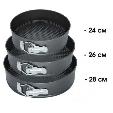 Формы для выпечки с антипригарным покрытием 3 шт набор круглых форм для выпекания