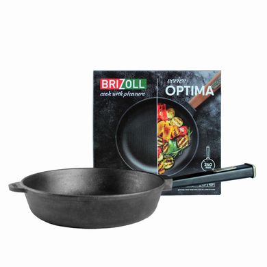 Чугунная сковорода Optima-Black 240 х 60 мм Brizoll