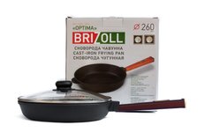 Сковорода чугунна з кришкою Optima-Bordo 260 х 40 мм Brizoll