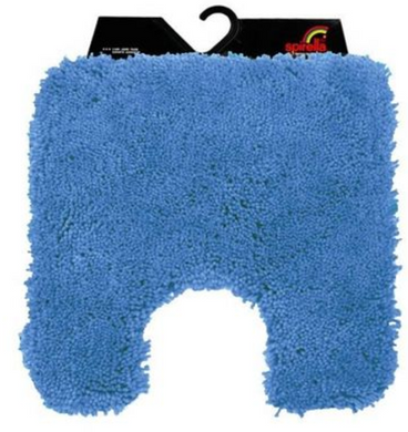 Коврик под унитаз с вырезом Spirella HIGHLAND 55х55 см — голубой