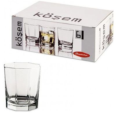 Набор стаканов для виски Pasabahce Kosem 42083 - 300 мл (6 предметов)