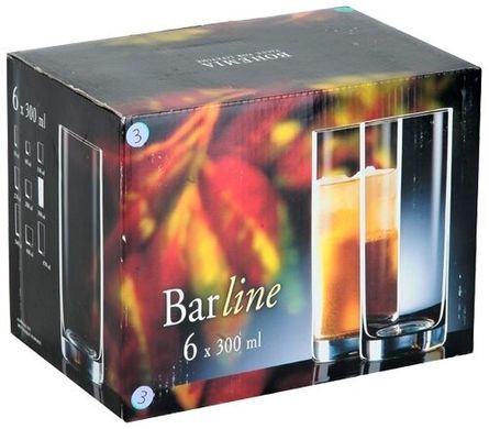 Набор стаканов для воды Bohemia Barline 25089/300 - 300 мл, 6 шт
