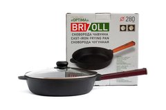 Сковорода чугунная с крышкой Optima-Bordo 280 х 60 мм Brizoll