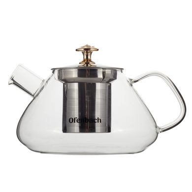 Стеклянный заварочный чайник с ситечком Ofenbach KM-100616M - 0.7 л