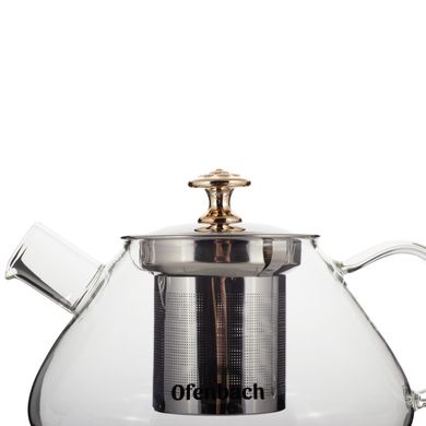 Стеклянный заварочный чайник с ситечком Ofenbach KM-100616S - 0.45 л