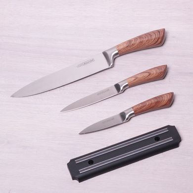 Набор кухонных ножей на магнитной подставке Kamille KM5042 - 4 пр