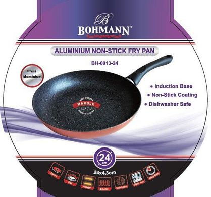 Сковорода недорогая с мраморным покрытием Bohmann BH 6013-24 – 24 см