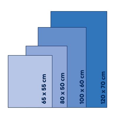 Килимок для ванної KELA Maja, морська хвиля, 80х50х1.5 см (23543), Блакитний, 50х80