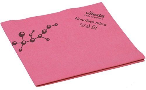 Салфетка с наночастицами серебра Nano Tech Vileda 128607 - 38 x 40 см, красная