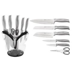 Набір ножів з нержавіючої сталі з ножицями Edenberg EB-11024 - 7 пр.