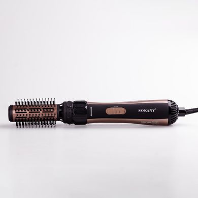 Фен стайлер для волос 2 в 1 керамический 1000 Вт поворотная насадка и щетка фен Sokany SD-903