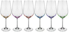 Набір бокалів для води Bohemia Viola Rainbow 40729/550S/K0568 - 550 мл, 6 шт