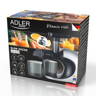 Соковитискач шнековий для цитрусових фруктів і овочів Adler AD 4130 - 150 Вт