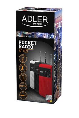 Радиоприемник карманный Adler AD 1159 - красный, Красный