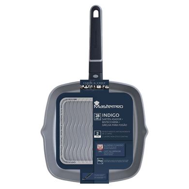 Сковорода гриль с антипригарным покрытием Bergner MasterPro Indigo (BGMP-7976) - 28х28 см