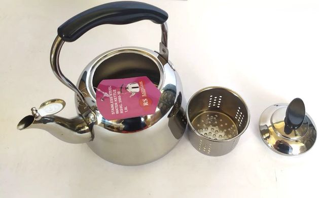 Невеликий гарний чайник на плиту з сіткою Rainstahl RS-KL 3505-10 - 1 л