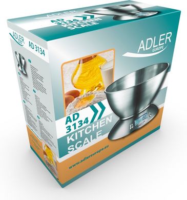 Кухонні ваги з чашею з нержавіючої сталі Adler AD 3134