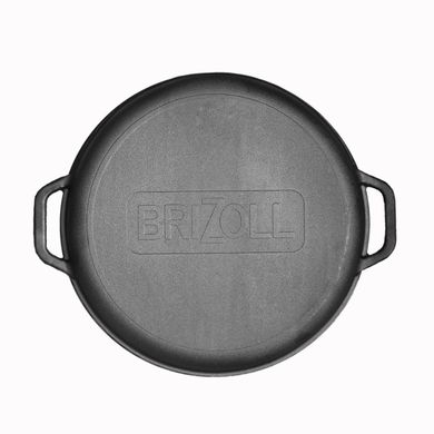 Чугунная сковорода WOK з кришкою-сковородою гриль 8 л Brizoll