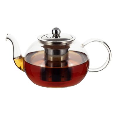 Стеклянный заварочный чайник со съемным ситечком Kamille KM-0783M - 800 мл