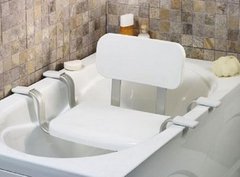 Полиця для ванної кімнати зі спинкою Prima Nova KV25-01 - 34*42 см, Білий