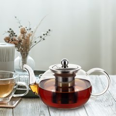 Стеклянный заварочный чайник со съемным ситечком Kamille KM-0783S - 500 мл