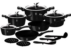 Набор посуды Berlinger Haus Metallic Line Royal Black Edition BH-1664 N - 15 пр, Черный