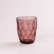 Склянка для напоїв фігурна гранована з товстого скла набір 6 шт Рожевий