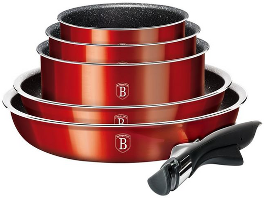 Набор посуды Berlinger Haus Metallic Line BURGUNDY Edition BH-1674 - 12 предметов