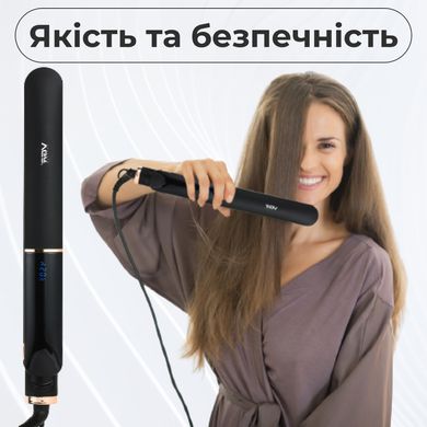 Випрямляч для волосся керамічний з РК дисплеєм, стайлер для вирівнювання волосся та завивки VGR V-515