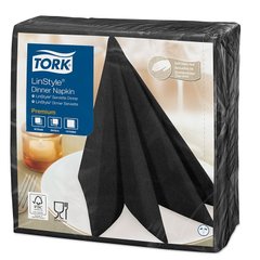 Салфетки бумажные Tork LinStyle Premium 478726 - 39x39см, 1-сл/50шт, черный