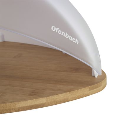 Хлібниця Ofenbach Білий 44,5х29х20см з бамбук/пластик KM-100804