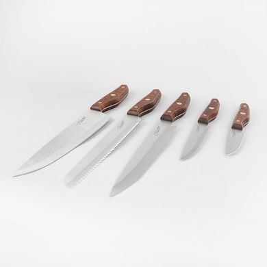 Набор кухонных ножей с деревянной подставкой MAESTRO MR 1416