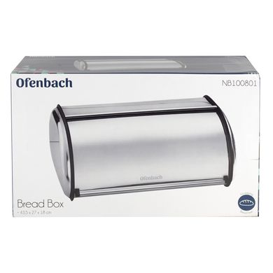Хлібниця Ofenbach Срібло 43.5х27х18см з нержавіючої сталі KM-100801