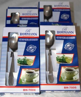 Набор чайных ложек Bohmann BH 7006 - 6 пр, Металлик