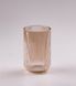 Склянка для напоїв висока фігурна прозора ребриста з товстого скла набір 6 шт Tea Color