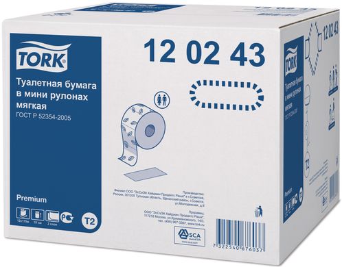 Туалетная бумага в мини рулонах Tork Premium 120243