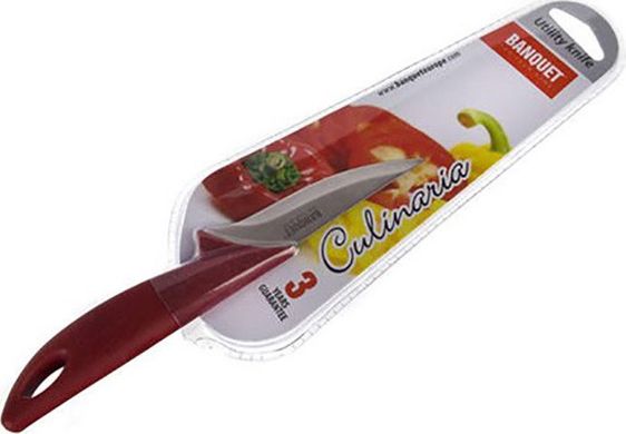 Кухонний ніж для овочів Banquet Culinaria Red 25D3RC001 - 90 мм