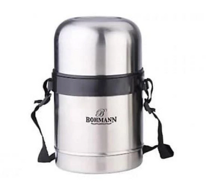 Термос для пищи из нержавеющей стали с ручкой и чашкой Bohmann BH 4208 - 0.8 л