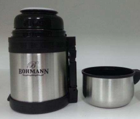 Термос для пищи из нержавеющей стали с ручкой и чашкой Bohmann BH 4208 - 0.8 л