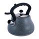 Чайник Kamille Сірий 2,7 л з нержавіючої сталі зі свистком і нейлонової ручкою KM-1091