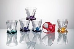 Набір склянок Bohemia Quadro Color 99999/72R93/932 - 340 мл, 6 шт.
