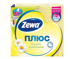 Туалетная бумага ZEWA Плюс аромат ромашки 2 слоя 4 рулона (4605331030304)