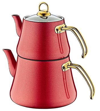 Двоярусний чайник OMS 8203-L - 1.2 л, 2.2 л, червоний