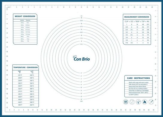 Силіконовий килимок Con Brio СВ-677 - 50х70см (синій принт)