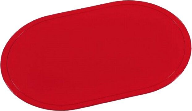 Коврик под тарелку овальный KESPER 77685 - 44х28,5х0,15см, красный