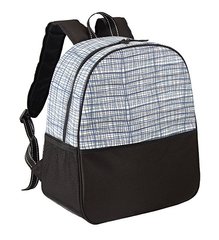 Изотермическая сумка-рюкзак Time Eco TE-3025, 25 л, белый принт полоска