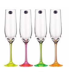 Набор бокалов для шампанского Bohemia Neon 40729/D4892/190 - 190 мл, 4 шт
