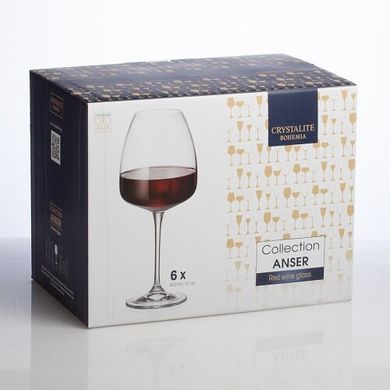 Набір келихів для вина Bohemia Alizee/Anser 1SF00/00000/610 - 610 мл, 6 шт