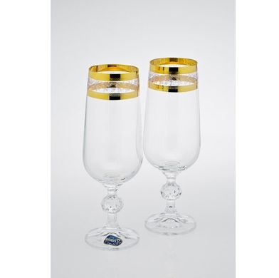Набор бокалов для шампанского Bohemia Claudia 40149/43081/180 - 180 мл, 6 шт